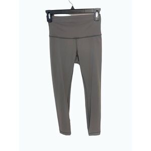 Lululemon Wunder Under Mid Rise Crop Leggings Gray size 4